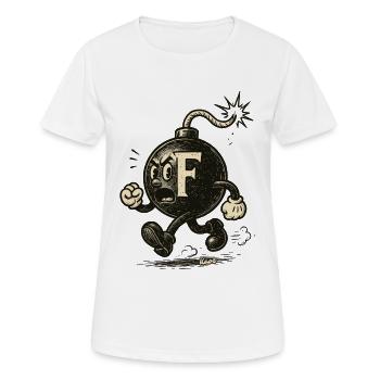 Bombe F Bombe mascotte - T-shirt respirant Femme - blanc - Devant - AI Model Female 172 dark (172cm)