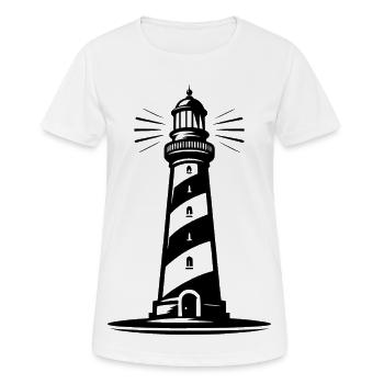 phare - T-shirt respirant Femme - blanc - Devant - AI Model Female 172 dark (172cm)