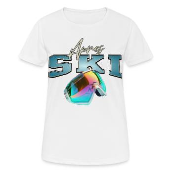 Apres Ski - Frauen T-Shirt atmungsaktiv - Weiß - Vorne - AI Model Female 172 dark (172cm)