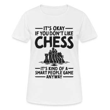 Échecs, Personnes intelligentes, stratégie d’échecs, remarque - T-shirt respirant Femme - blanc - Devant - AI Model Female 172 dark (172cm)
