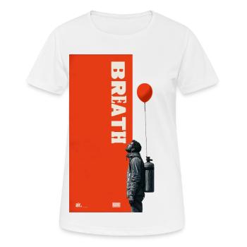 Nature de la respiration - T-shirt respirant Femme - blanc - Devant - AI Model Female 172 dark (172cm)