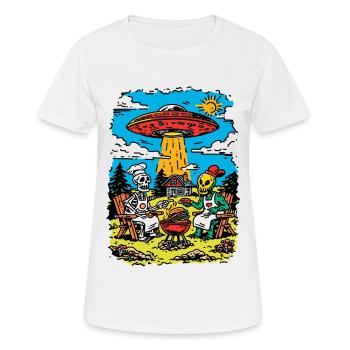 Barbecue de la fin du monde - T-shirt respirant Femme - blanc - Devant - AI Model Female 172 dark (172cm)