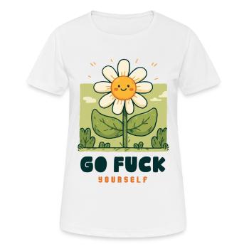 Freche Blume - Frauen T-Shirt atmungsaktiv - Weiß - Vorne - AI Model Female 172 dark (172cm)
