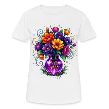 Fleurs de beltane, célébrations du 1er mai païennes - T-shirt respirant Femme - blanc - Devant - AI Model Female 172 dark (172cm)