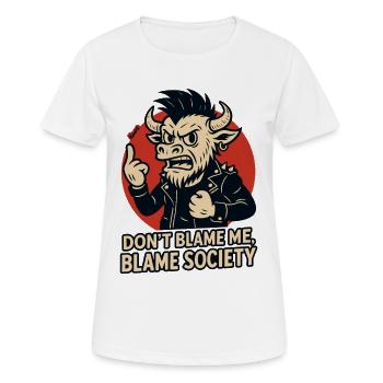 Rogue Bull Punk Attitude - Women's Breathable T-Shirt - white - Front - AI Model Female 172 dark (172cm)