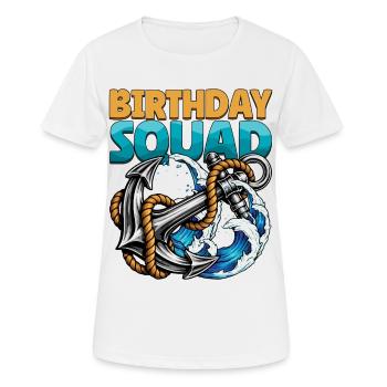 Birthday Squad Beach Summer Cruise Anchor - Women's Breathable T-Shirt - white - Front - AI Model Female 172 dark (172cm)