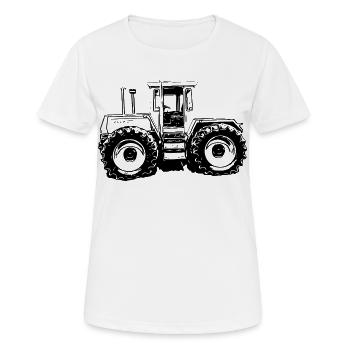 Machine d’énergie rurale - T-shirt respirant Femme - blanc - Devant - AI Model Female 172 dark (172cm)