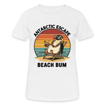 Penguin Beach Retro Beach Bum - Women's Breathable T-Shirt - white - Front - AI Model Female 172 dark (172cm)