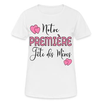 Fêtes des mères - T-shirt respirant Femme - blanc - Devant - AI Model Female 172 dark (172cm)