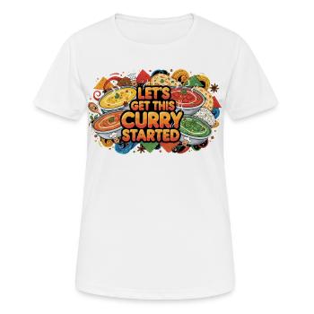 On commence Curry - T-shirt respirant Femme - blanc - Devant - AI Model Female 172 dark (172cm)