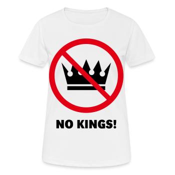 Pas de rois ! (Projet de protestation / POS 2C) - T-shirt respirant Femme - blanc - Devant - AI Model Female 172 dark (172cm)