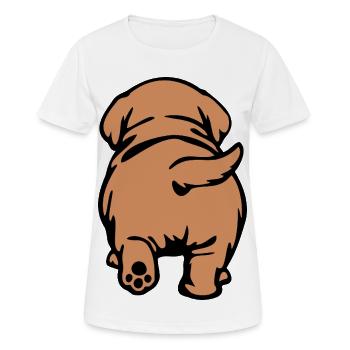 Dog Back - Women's Breathable T-Shirt - white - Front - AI Model Female 172 dark (172cm)