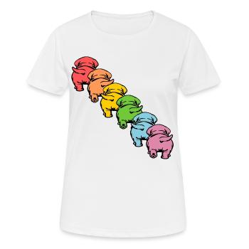 INCLUSION DES CHIENS DIVERSITÉ - T-shirt respirant Femme - blanc - Devant - AI Model Female 172 dark (172cm)
