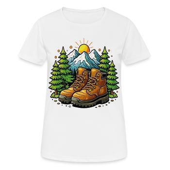 Randonnée montagne trek nature - T-shirt respirant Femme - blanc - Devant - AI Model Female 172 dark (172cm)