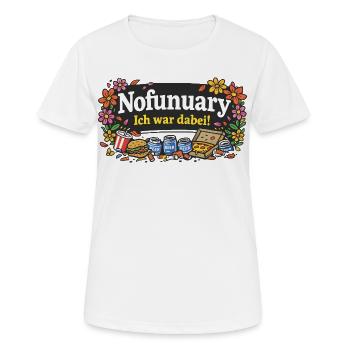 Nofunuary - Frauen T-Shirt atmungsaktiv - Weiß - Vorne - AI Model Female 172 dark (172cm)
