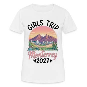 Voyage des filles à Monterrey 2027 - T-shirt respirant Femme - blanc - Devant - AI Model Female 172 dark (172cm)