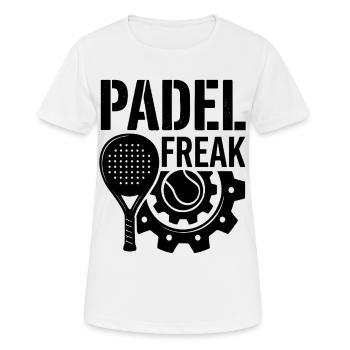 Padel Freak Sport Begeisterung Performance - Frauen T-Shirt atmungsaktiv - Weiß - Vorne - AI Model Female 172 dark (172cm)