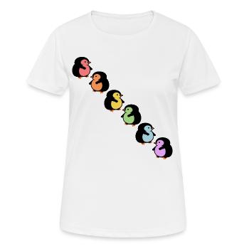 Inclusion : Diversité Penguins - T-shirt respirant Femme - blanc - Devant - AI Model Female 172 dark (172cm)