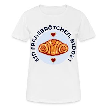 Franzbrötchen Gebäck - Frauen T-Shirt atmungsaktiv - Weiß - Vorne - AI Model Female 172 dark (172cm)
