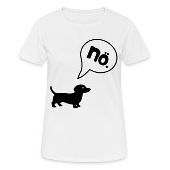 Dackel Charakter - Frauen T-Shirt atmungsaktiv - Weiß - Vorne - AI Model Female 172 dark (172cm)
