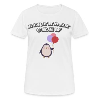 Birthday Crew - Frauen T-Shirt atmungsaktiv - Weiß - Vorne - AI Model Female 172 dark (172cm)