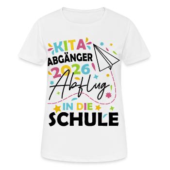 Kita Abgänger 2026 - Frauen T-Shirt atmungsaktiv - Weiß - Vorne - AI Model Female 172 dark (172cm)