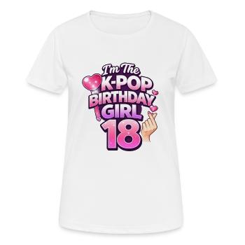I'm The K Pop Birthday Girl 18 - Women's Breathable T-Shirt - white - Front - AI Model Female 172 dark (172cm)