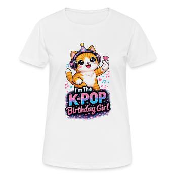 I'm The K Pop Birthday Girl - Women's Breathable T-Shirt - white - Front - AI Model Female 172 dark (172cm)