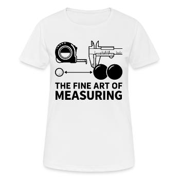 L’art de mesurer la pétanque de boule - T-shirt respirant Femme - blanc - Devant - AI Model Female 172 dark (172cm)