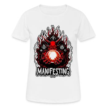 Démon Manifestant Enflammé - T-shirt respirant Femme - blanc - Devant - AI Model Female 172 dark (172cm)