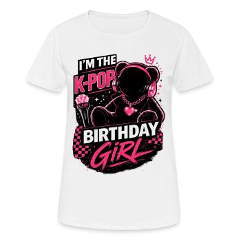 I'm The K Pop Birthday Girl - Frauen T-Shirt atmungsaktiv - Weiß - Vorne - AI Model Female 172 dark (172cm)