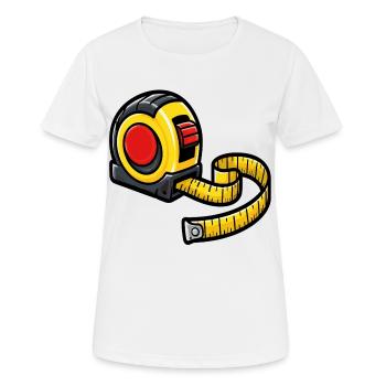 DIY-Maßbandwerkzeug - Frauen T-Shirt atmungsaktiv - Weiß - Vorne - AI Model Female 172 dark (172cm)