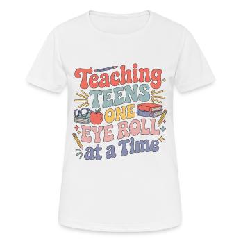 Professeur de lycée enseignant aux adolescents - T-shirt respirant Femme - blanc - Devant - AI Model Female 172 dark (172cm)
