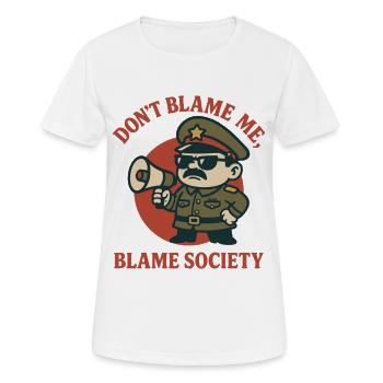 Ne m’en veux pas, shérif - T-shirt respirant Femme - blanc - Devant - AI Model Female 172 dark (172cm)