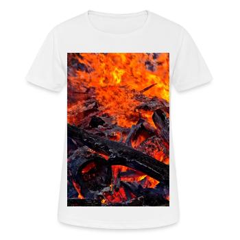 Herz der Glut Makro Poster - Frauen T-Shirt atmungsaktiv - Weiß - Vorne - AI Model Female 172 dark (172cm)