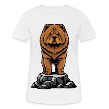 Dog Chow Chow Portrait Lion Mane - Women's Breathable T-Shirt - white - Front - AI Model Female 172 dark (172cm)