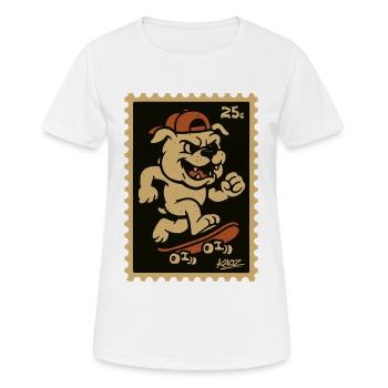 Skater Bulldog Ramp Rage - T-shirt respirant Femme - blanc - Devant - AI Model Female 172 dark (172cm)