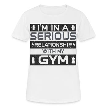 Biceps Biceps Workout Relationship With My Gym - Women's Breathable T-Shirt - white - Front - AI Model Female 172 dark (172cm)