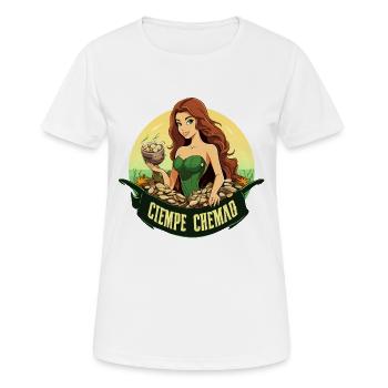 Grüne Wasserfee mit Steinbund - Frauen T-Shirt atmungsaktiv - Weiß - Vorne - AI Model Female 172 dark (172cm)