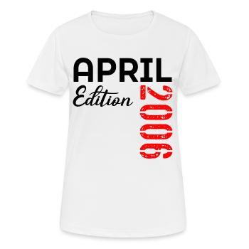 21e anniversaire 2006 avril - T-shirt respirant Femme - blanc - Devant - AI Model Female 172 dark (172cm)