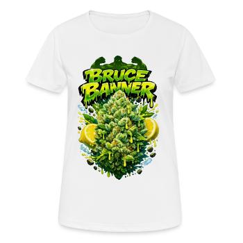 Gravure graffiti BB Strain - T-shirt respirant Femme - blanc - Devant - AI Model Female 172 dark (172cm)