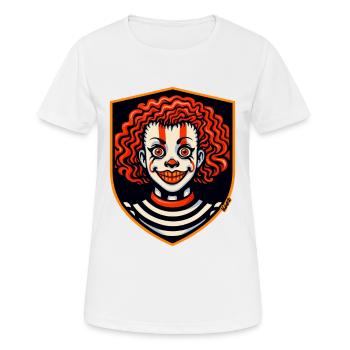 Clown Bouclier de Fureur Arlequin - T-shirt respirant Femme - blanc - Devant - AI Model Female 172 dark (172cm)