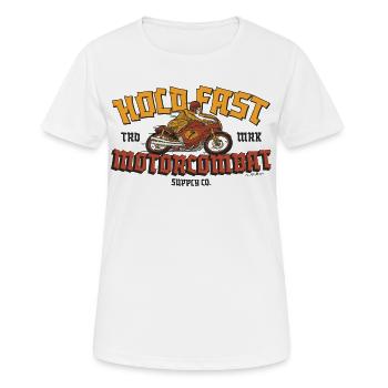 Hold Fast - Frauen T-Shirt atmungsaktiv - Weiß - Vorne - AI Model Female 172 dark (172cm)