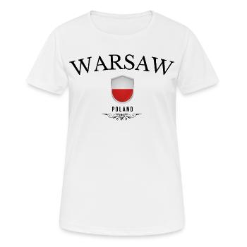 Souvenir Warschau, elegantes Design Warschau - Frauen T-Shirt atmungsaktiv - Weiß - Vorne - AI Model Female 172 dark (172cm)