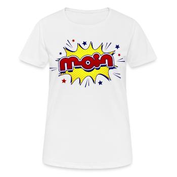 Bonjour - T-shirt respirant Femme - blanc - Devant - AI Model Female 172 dark (172cm)