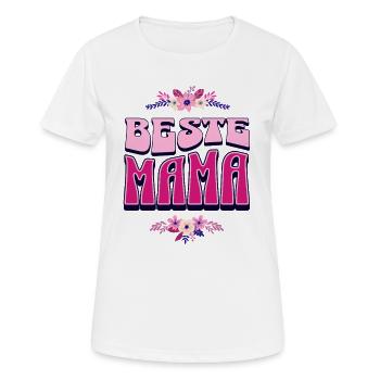 Beste Mama – Perfektes Muttertagsgeschenk - Frauen T-Shirt atmungsaktiv - Weiß - Vorne - AI Model Female 172 dark (172cm)