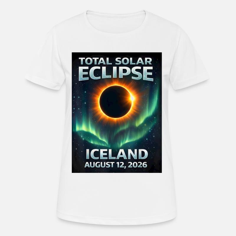 Total Solar Eclipse Iceland 2026 - Women's Breathable T-Shirt - white