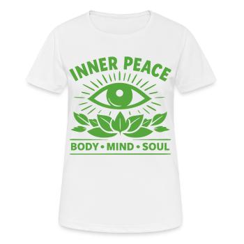 Inner Peace Body Mind Soul Auge - Frauen T-Shirt atmungsaktiv - Weiß - Vorne - AI Model Female 172 dark (172cm)