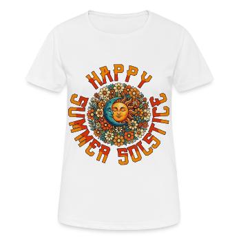 Litha Pagan: Sommersonnenwende, Mittsommer, Mittsommer, Mittsommer. - Frauen T-Shirt atmungsaktiv - Weiß - Vorne - AI Model Female 172 dark (172cm)