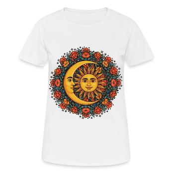 Litha Pagan Solstice d’été Midsommar - T-shirt respirant Femme - blanc - Devant - AI Model Female 172 dark (172cm)